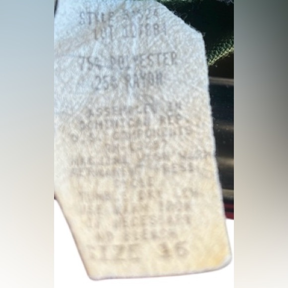 Fundamental Things olive green vintage poly rayon trousers Sz 16 - Picture 4 of 5